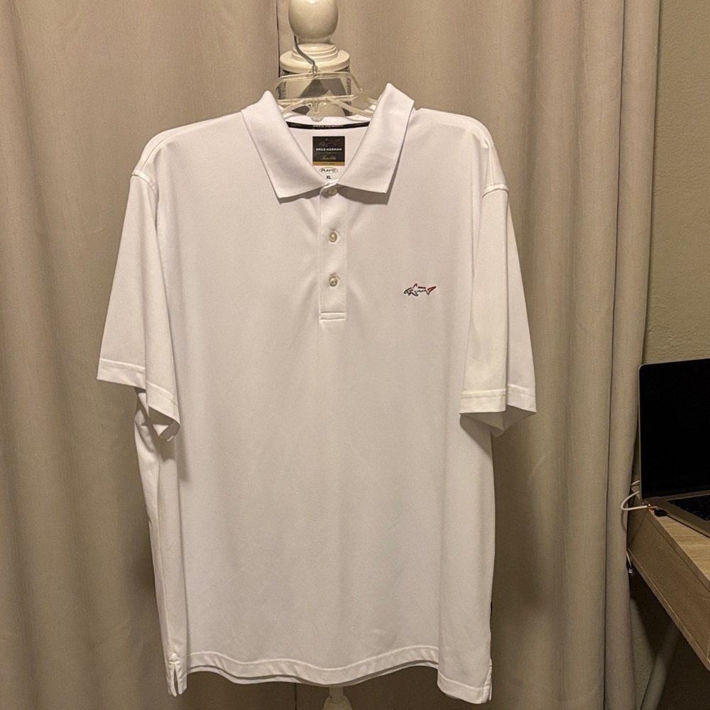Greg Norman White Polo Shirt